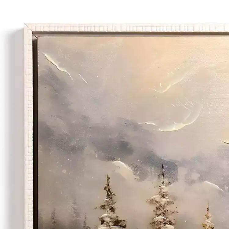 Canvas Art-Kirklands Home Snowy Forest at Dusk Framed Canvas Art Print