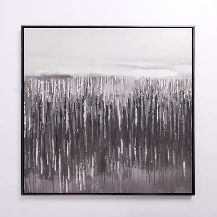 Canvas Art-Kirklands Home Black and White Abstract Framed Canvas Art Print