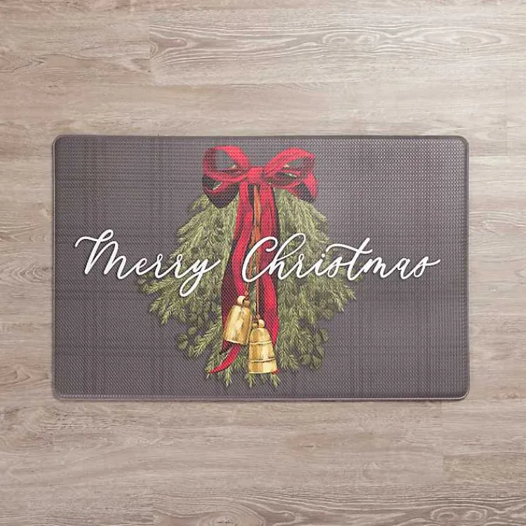 Kitchen & Floor Mats-Kirklands Home Merry Christmas Wreath Kitchen Mat