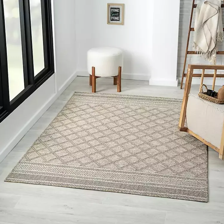 Outdoor Rugs-Kirklands Home Diamond Lattice Indoor/Outdoor Rug, 8x10 Brown
