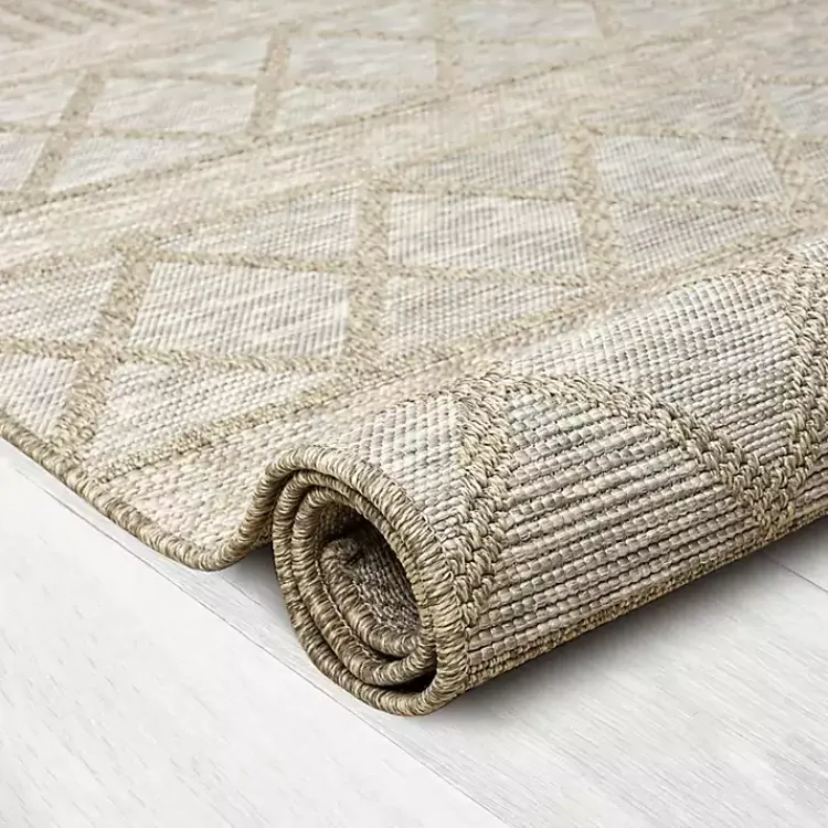 Outdoor Rugs-Kirklands Home Transitional Stripes Indoor/Outdoor Rug, 5x7 Brown