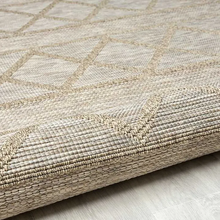 Outdoor Rugs-Kirklands Home Transitional Stripes Indoor/Outdoor Rug, 5x7 Brown