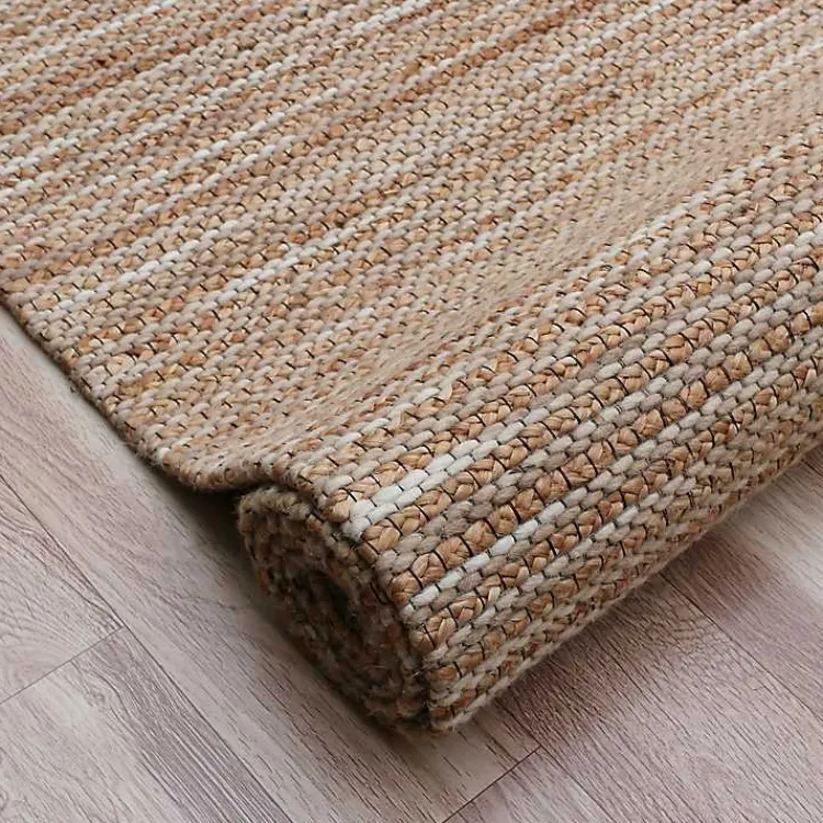 Area Rugs-Kirklands Home Natural Jute and Wool Woven Area Rug, 5x8 Brown