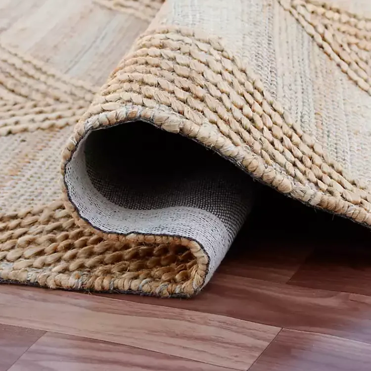 Area Rugs-Kirklands Home Natural Jute Diamond Modern Woven Area Rug, 5x8 Brown