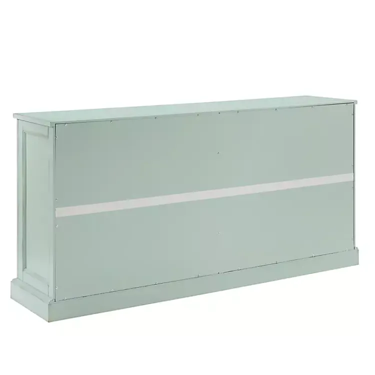 Cabinets & Sideboards-Kirklands Home Light Paneled 4-Door Sideboard Blue