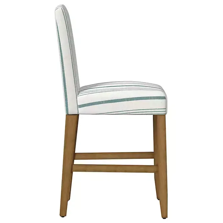 Bar Stools & Counter Height Stools-Kirklands Home Calypso Striped Upholstered Counter Stool