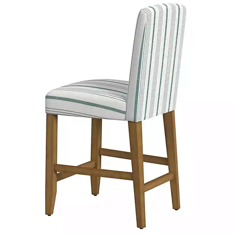 Bar Stools & Counter Height Stools-Kirklands Home Calypso Striped Upholstered Counter Stool