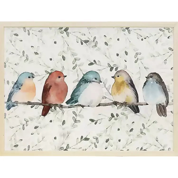 Framed Art-Kirklands Home Bird Friends on a Branch Framed Art Print