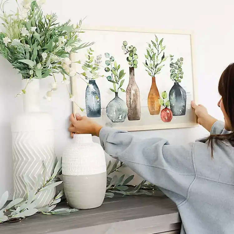 Framed Art-Kirklands Home Vases with Greenery Framed Art Print