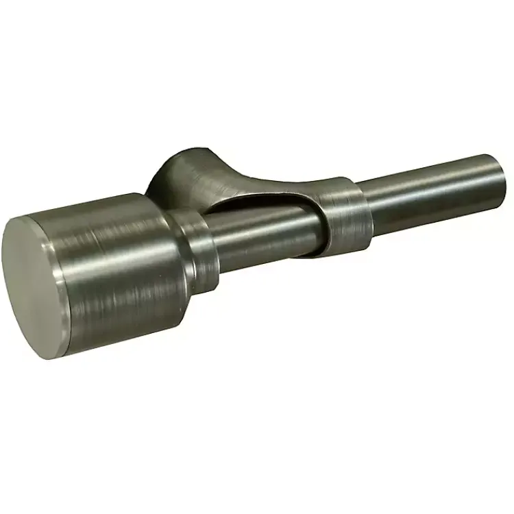 Curtain Rods & Hardware-Kirklands Home Gray Metal Blackout Finial Curtain Rod, 36 in.