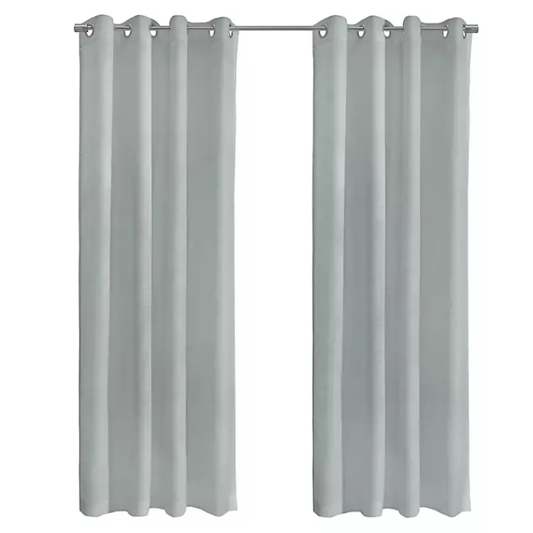 Curtains & Drapes-Kirklands Home Boucle Sheer Single Curtain Panel, 63 in. Gray
