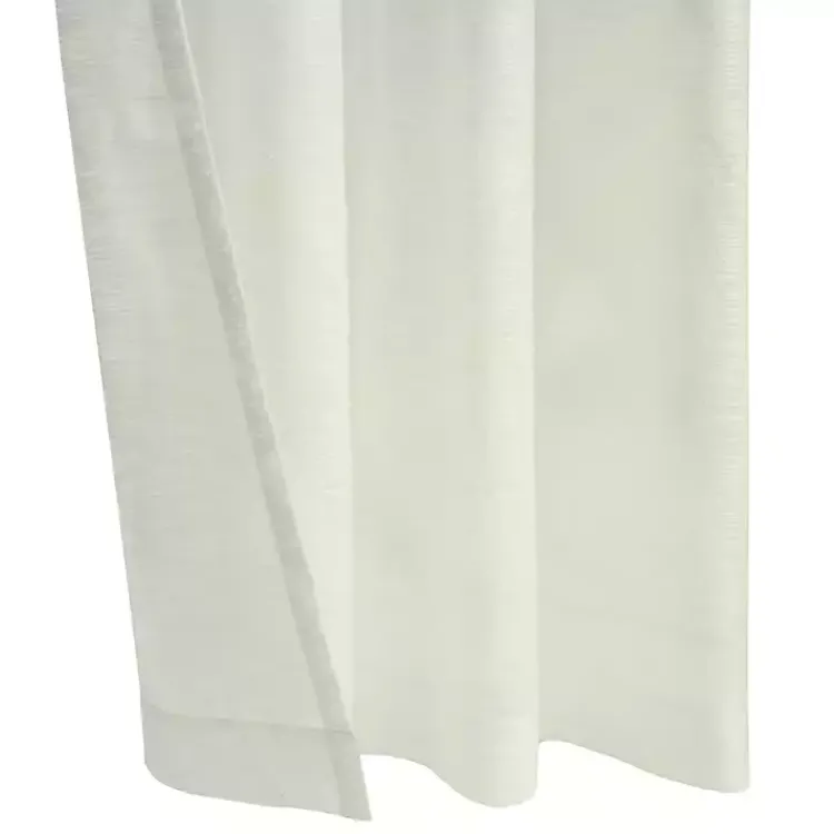 Curtains & Drapes-Kirklands Home Boucle Sheer Single Curtain Panel, 84 in. Ivory