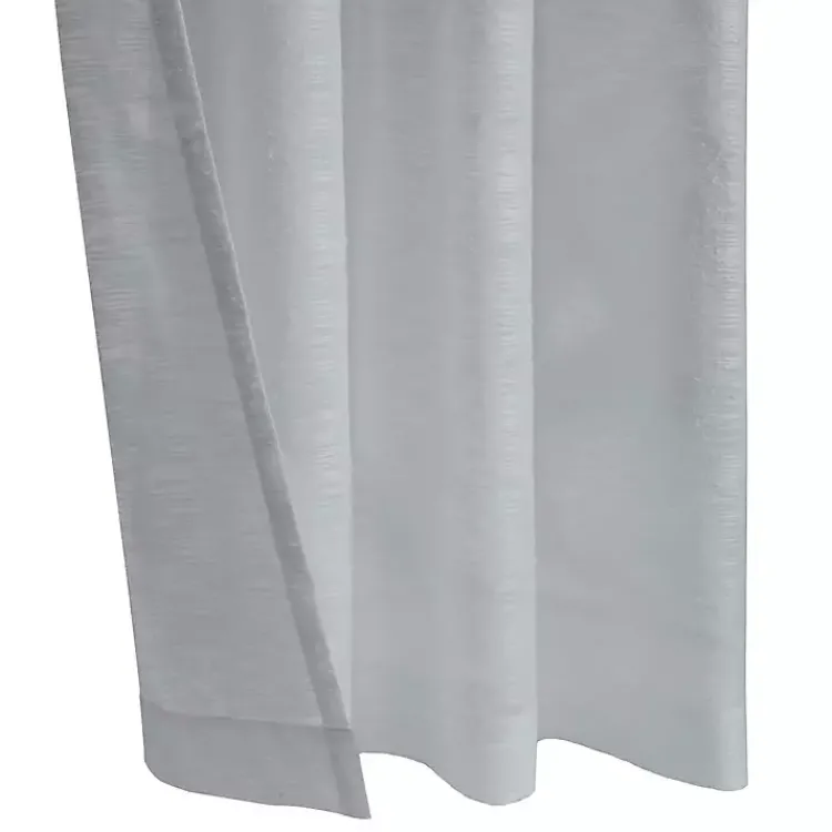 Curtains & Drapes-Kirklands Home Boucle Sheer Single Curtain Panel, 95 in. Gray
