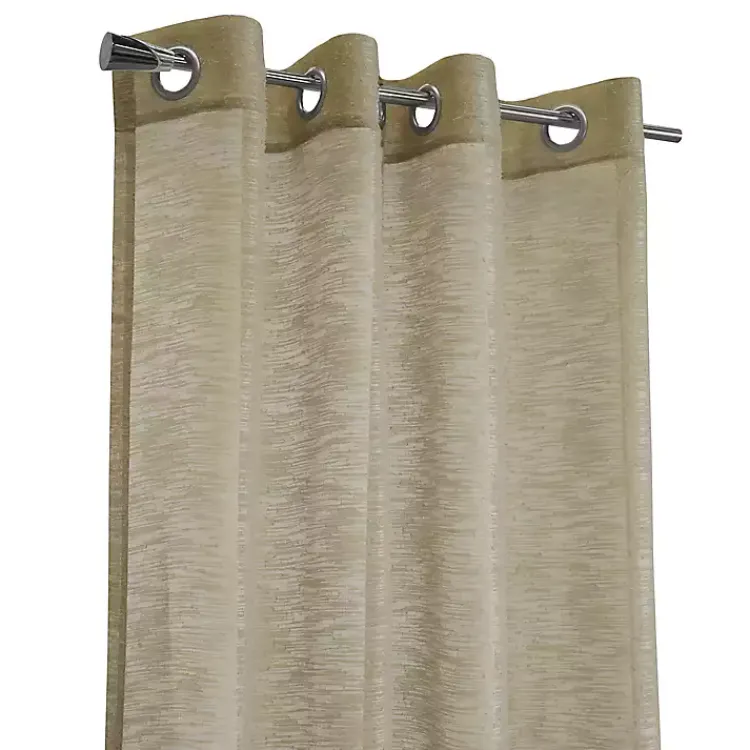 Curtains & Drapes-Kirklands Home Boucle Sheer Single Curtain Panel, 95 in. Tan