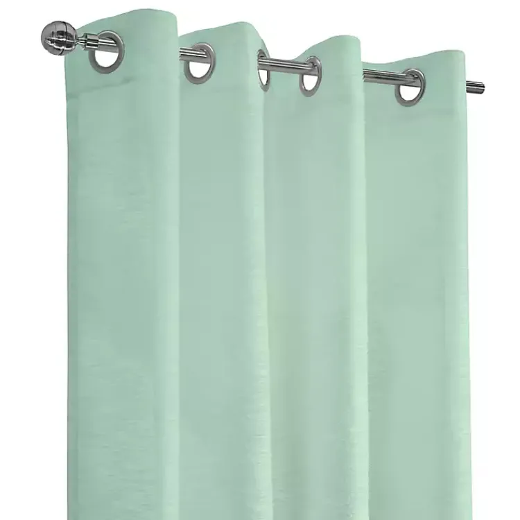 Curtains & Drapes-Kirklands Home Seafoam Boucle Sheer Curtain Panel, 108 in. Green