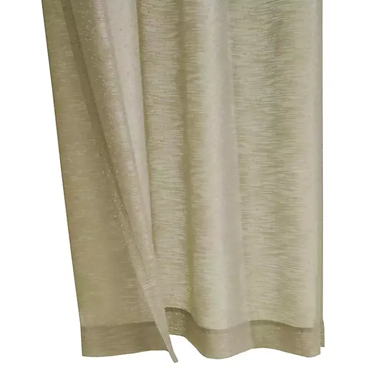 Curtains & Drapes-Kirklands Home Boucle Sheer Single Curtain Panel, 108 in. Tan