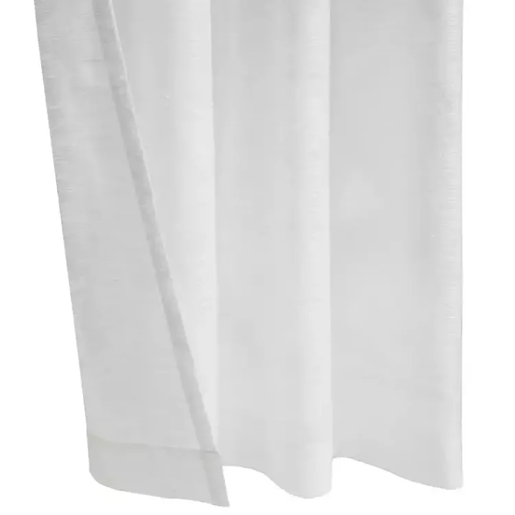 Curtains & Drapes-Kirklands Home Boucle Sheer Single Curtain Panel, 108 in. White