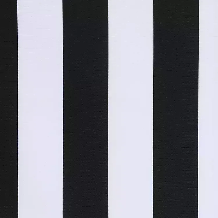 Outdoor Curtains-Kirklands Home Black Coastal Stripe Outdoor Curtain Panel, 84 in.