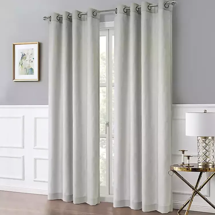 Curtains & Drapes-Kirklands Home Corsica Curtain Panel, 84 in. Gray