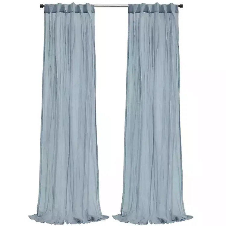 Curtains & Drapes-Kirklands Home Paloma Curtain Panel, 95 in. Blue