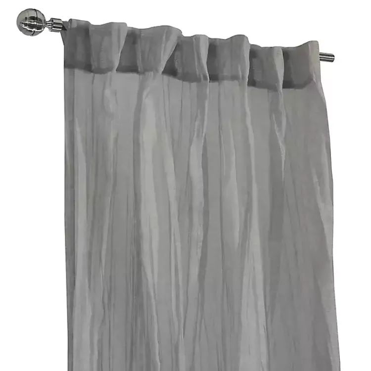 Curtains & Drapes-Kirklands Home Paloma Curtain Panel, 108 in. Gray