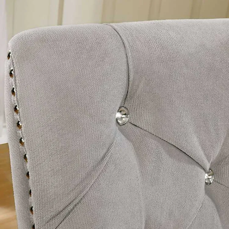 Dining Chairs-Kirklands Home Upholstered Wingback Dining Chairs, Set of 2 Gray