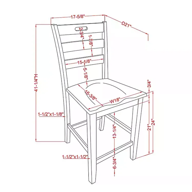 Bar Stools & Counter Height Stools-Kirklands Home Antique Light Wood Counter Stools, Set of 2 Gray