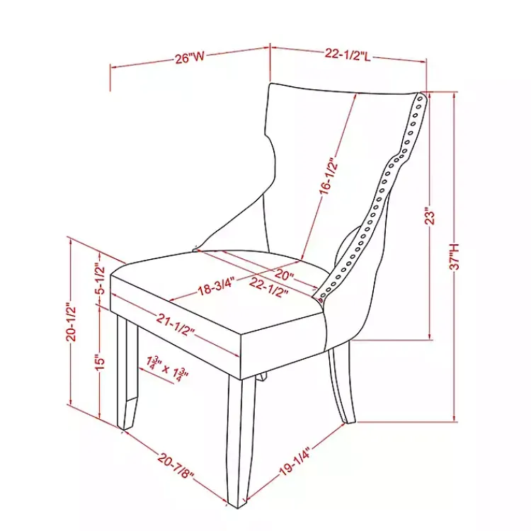 Dining Chairs-Kirklands Home Light Wingback Dining Chairs, Set of 2 Gray