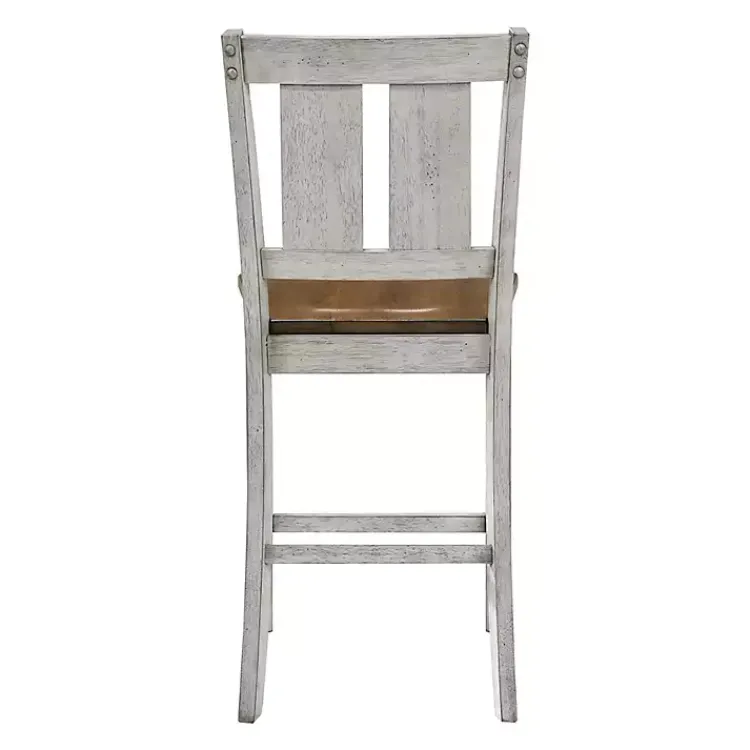 Bar Stools & Counter Height Stools-Kirklands Home Antique White & Dark Brown 2-pc. Counter Stool Set