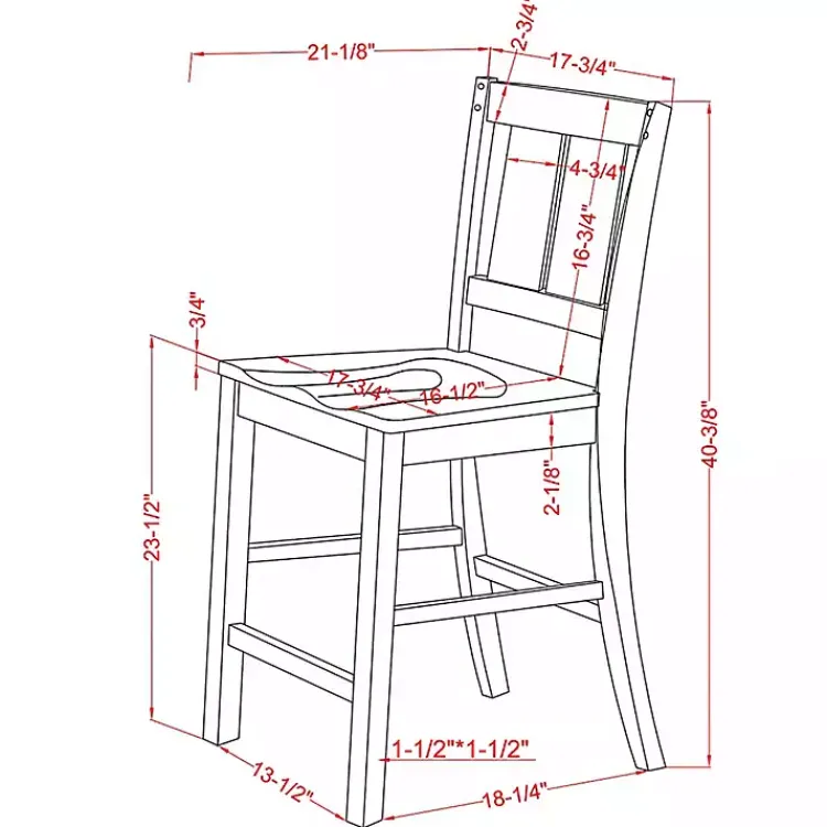 Bar Stools & Counter Height Stools-Kirklands Home Antique White & Dark Brown 2-pc. Counter Stool Set