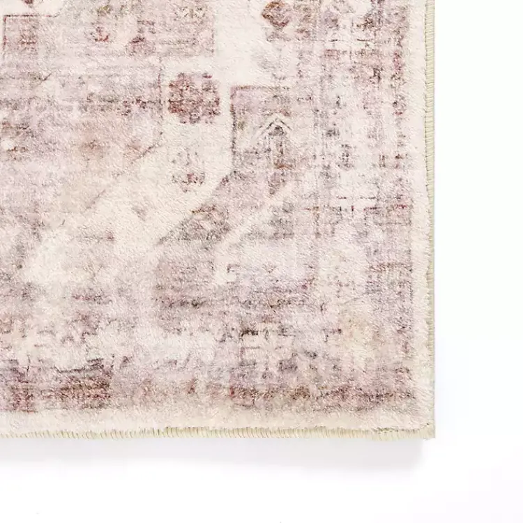 Area Rugs-Kirklands Home Bone Rosette Runner, 2x7