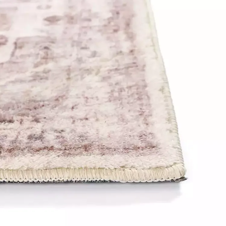 Area Rugs-Kirklands Home Bone Rosette Runner, 2x7