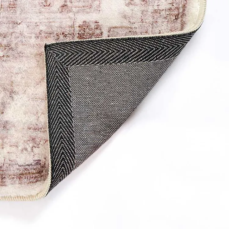 Area Rugs-Kirklands Home Bone Rosette Runner, 2x7