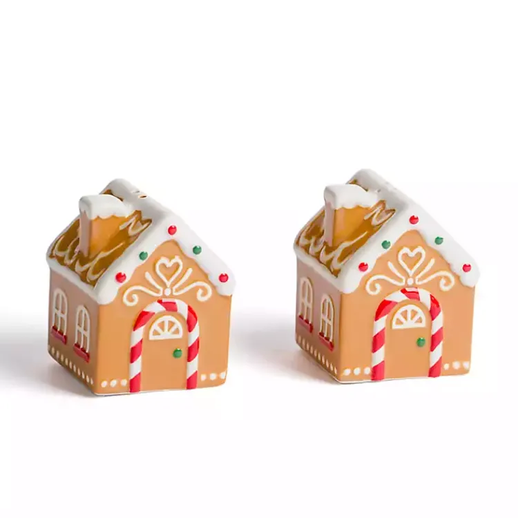 Serving & Entertaining-Kirklands Home Gingerbread House 2-pc. Salt & Pepper Shaker Set Brown