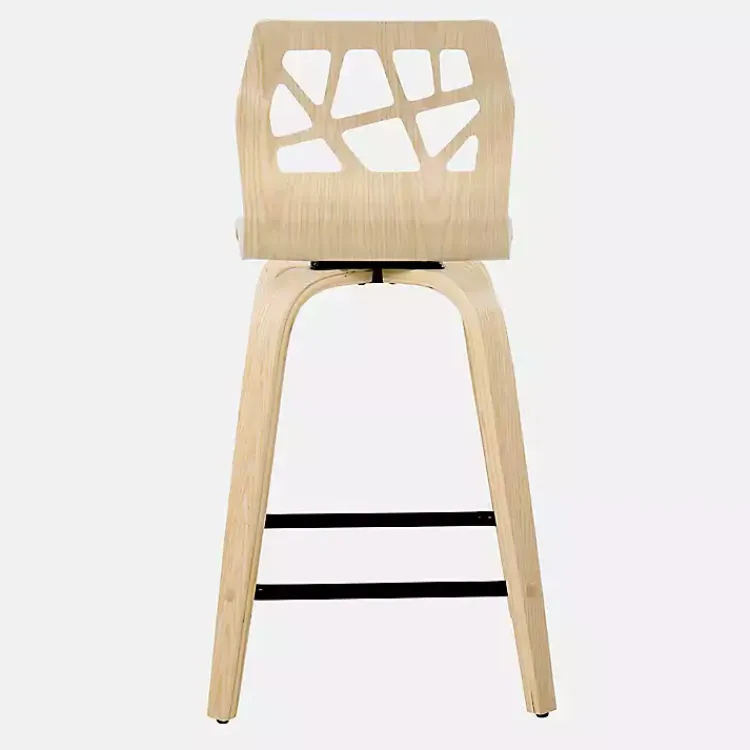 Bar Stools & Counter Height Stools-Kirklands Home Cream Golia Swivel Counter Stools, Set of 2 Ivory