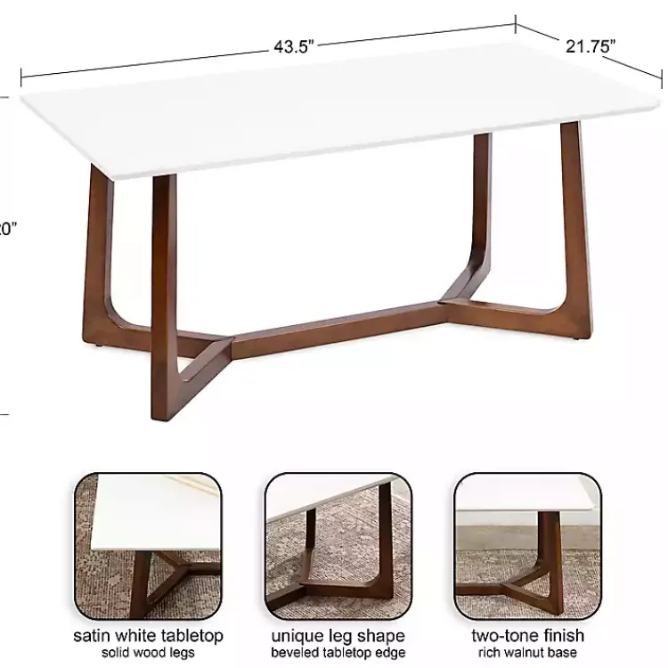 Coffee Tables-Kirklands Home and Walnut Olivia Coffee Table White