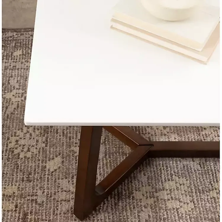 Coffee Tables-Kirklands Home and Walnut Olivia Coffee Table White