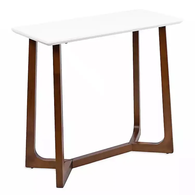 Console Tables-Kirklands Home and Walnut Olivia Console Table White