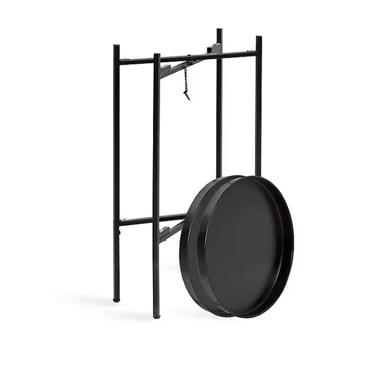 Accent & End Tables-Kirklands Home 2-Tier Foldable Cienna Accent Table Black