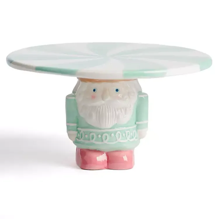Serving & Entertaining-Kirklands Home Blue and Pink Nutcracker Cake Stand