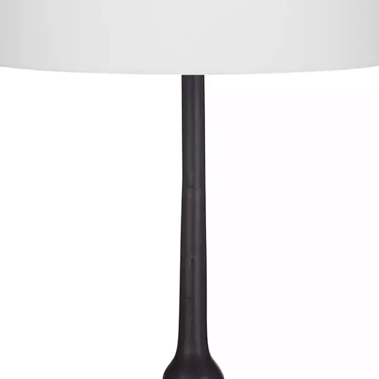 Table Lamps-Kirklands Home Black Metal Samantha Table Lamp White