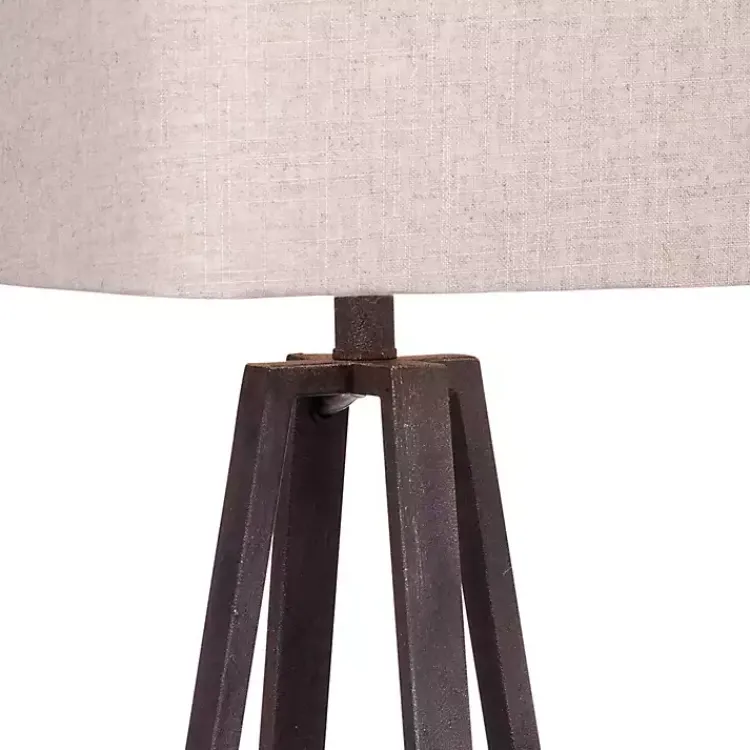 Table Lamps-Kirklands Home Bronze Metal Industrial Table Lamp Tan