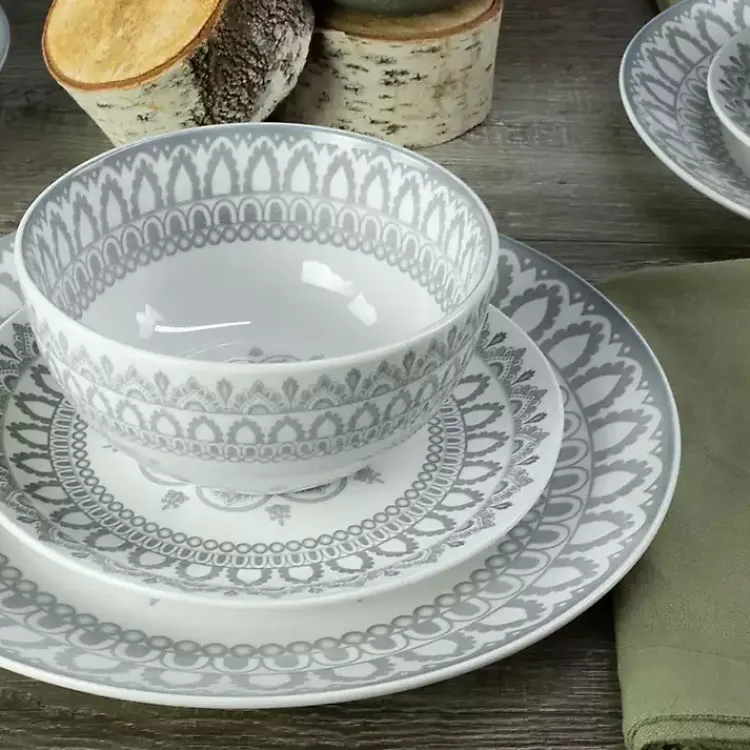 Dinnerware-Kirklands Home Stone Lila Patterned 12-pc. Dinnerware Set