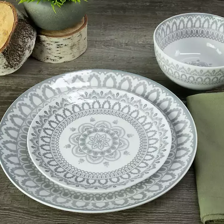 Dinnerware-Kirklands Home Stone Lila Patterned 12-pc. Dinnerware Set