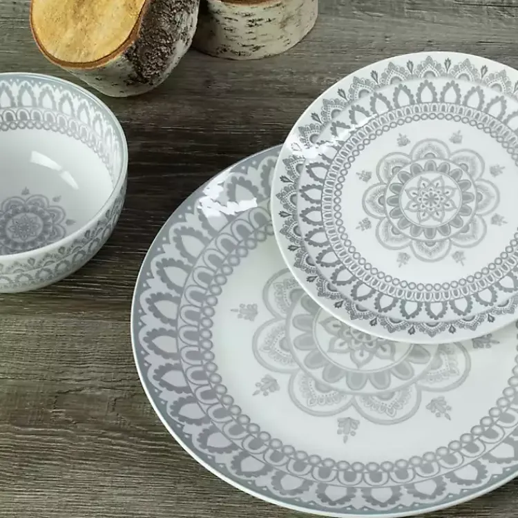 Dinnerware-Kirklands Home Stone Lila Patterned 12-pc. Dinnerware Set