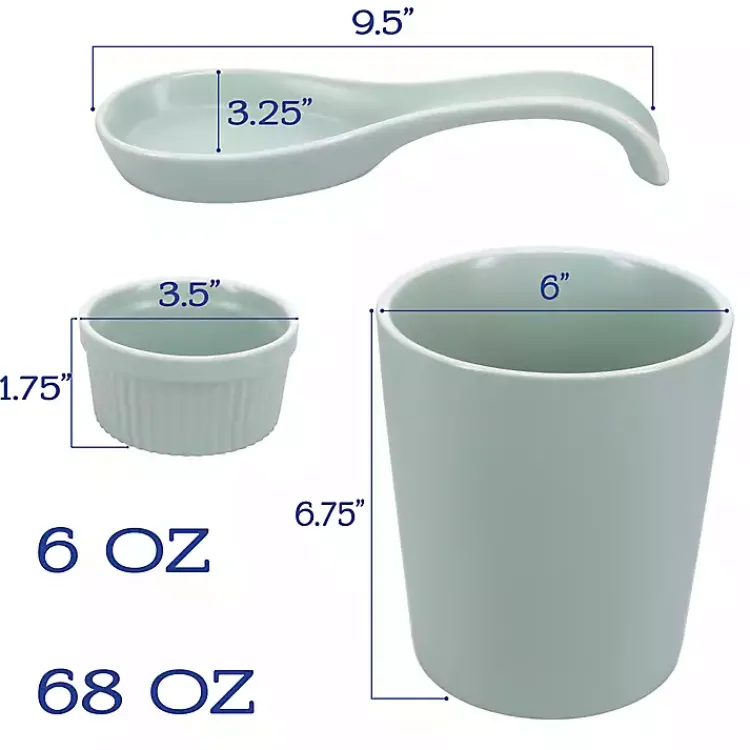 Kitchen Accessories-Kirklands Home Sage Katy 6-pc. Kitchen Accessories Set Green