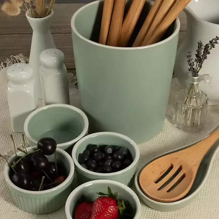 Kitchen Accessories-Kirklands Home Sage Katy 6-pc. Kitchen Accessories Set Green