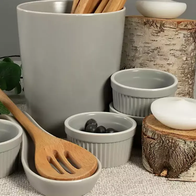 Kitchen Accessories-Kirklands Home Stone Katy 6-pc. Kitchen Accessories Set Gray