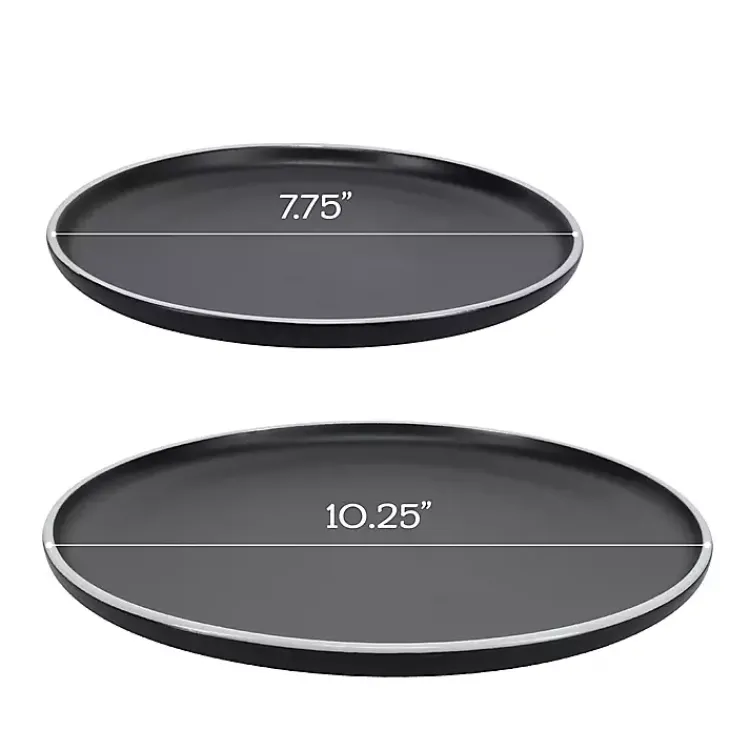 Dinnerware-Kirklands Home Onyx Eliza 16-pc. Dinnerware Set Black