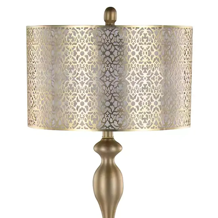 Floor Lamps-Kirklands Home Metal Ashland Floor Lamp Gold